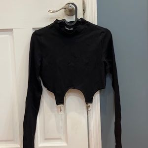 black long sleeve top